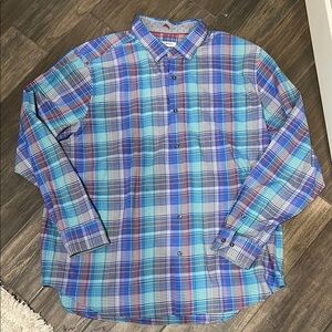 Tommy Bahama Men’s Long Sleeve  Plaid Shirt Sz 2XL